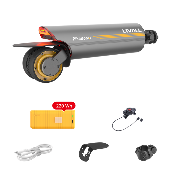 LIVALL PikaBoost 2 Powerful Edition e-bike conversion kit with battery and remote control