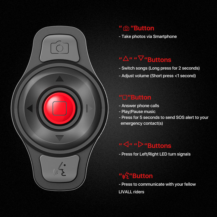 remote controller for LIVALL MT1 Neo smart helmet